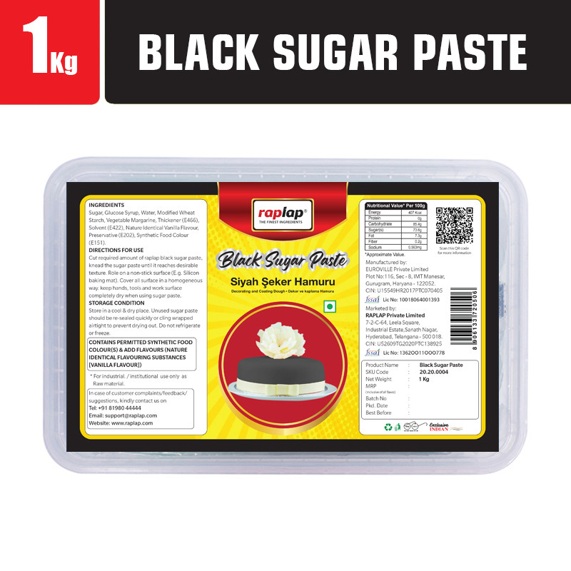 Raplap Black Sugar Paste 1kg