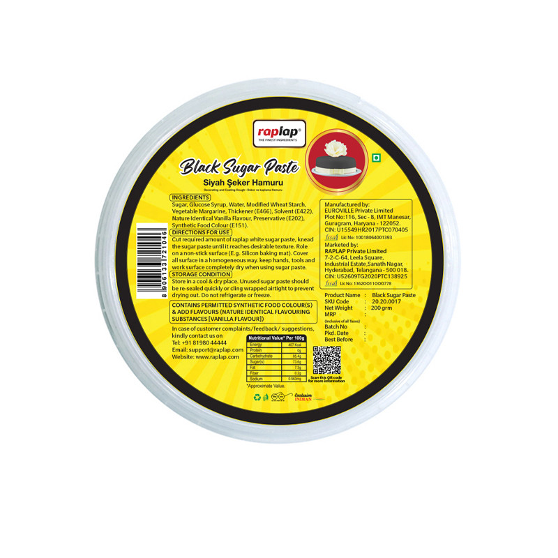 Raplap Black Sugar Paste 200g