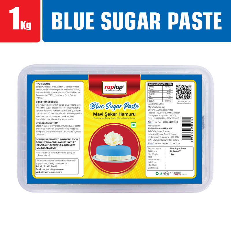 Raplap Blue Sugar Paste 1kg