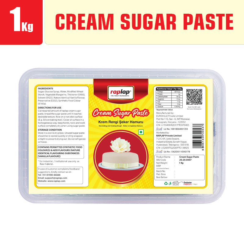 Raplap Cream Sugar Paste 1kg