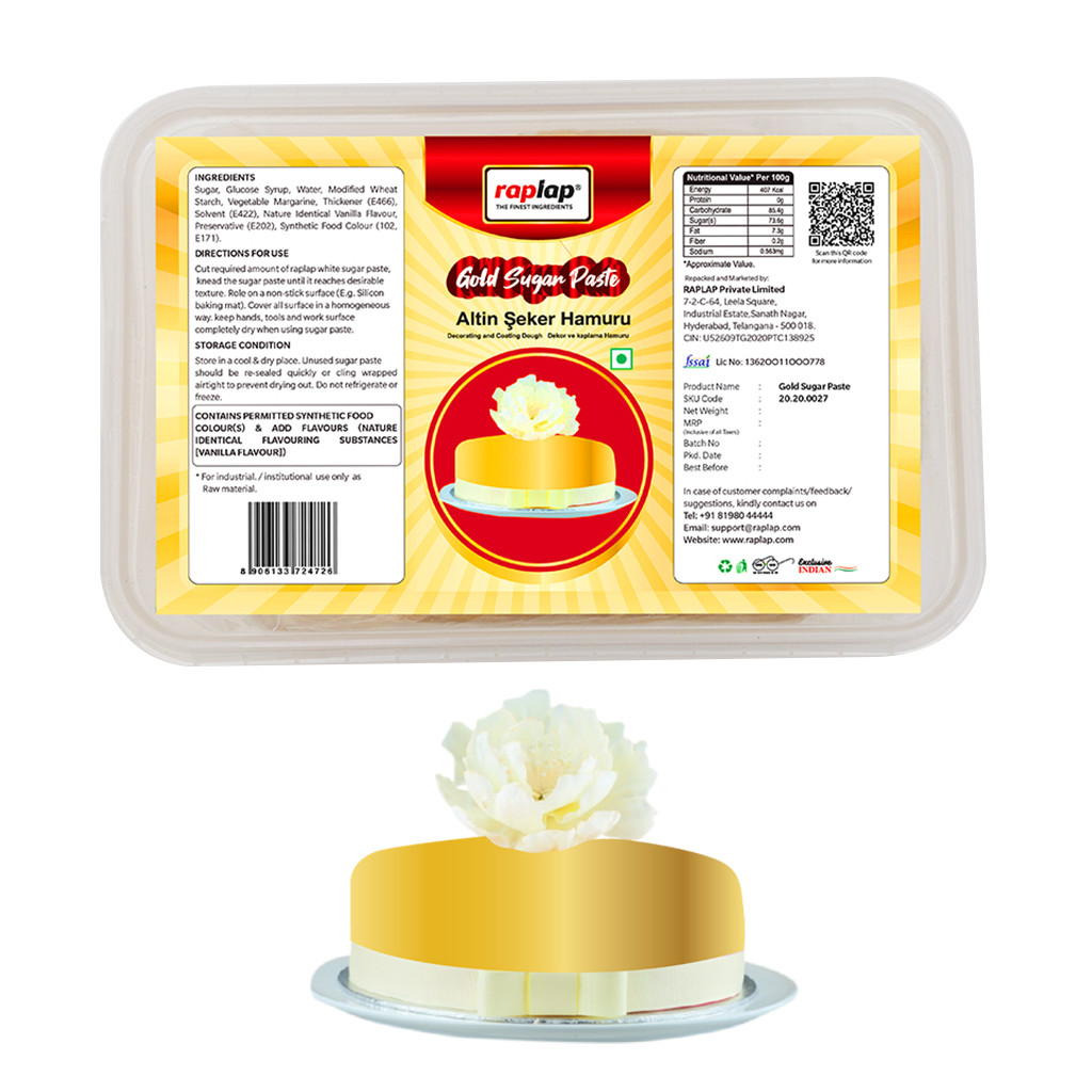 Raplap Gold Sugar Paste 800g