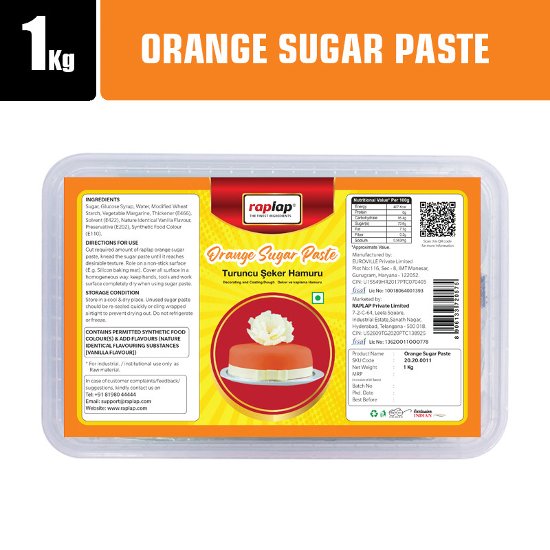 Raplap Orange Sugar Paste 1kg