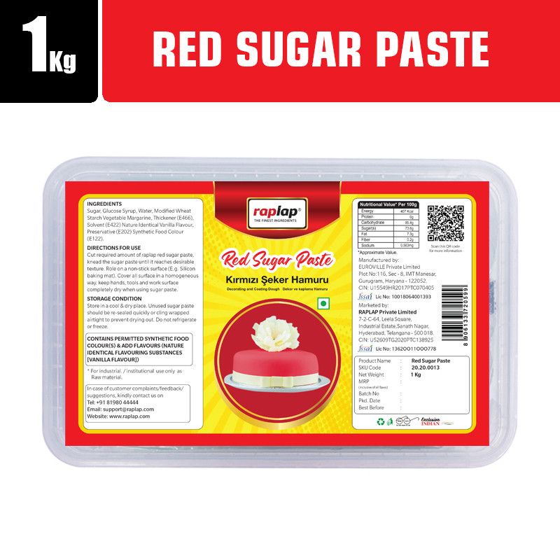 Raplap Red Sugar Paste 1kg