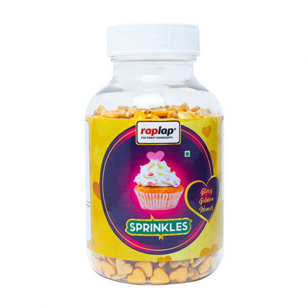 Image of Raplap Sprinkle Glossy Golden Hearts 175g