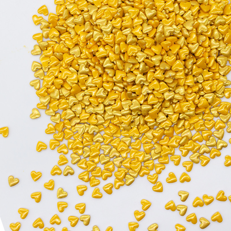 Raplap Sprinkle Glossy Golden Hearts Small 400g