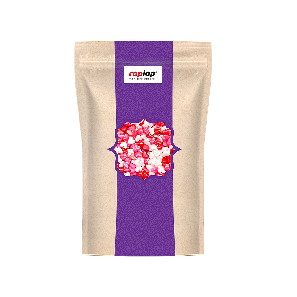 Raplap Sprinkle Glossy Heart Mix Small 400g