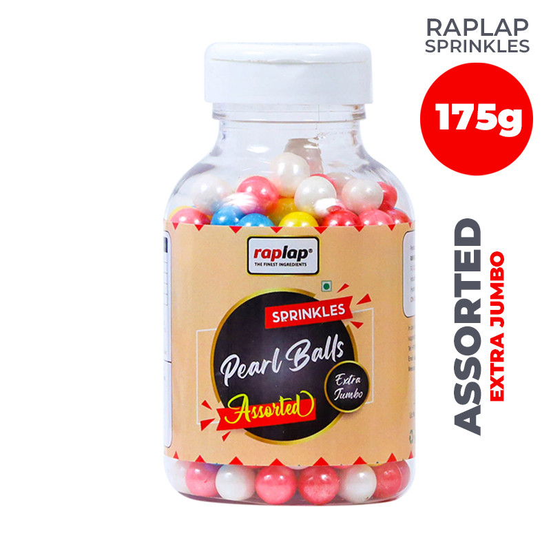 Raplap Sprinkle Peals Balls Assorted Extra Jumbo 175grms