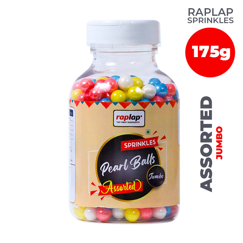 Raplap Sprinkle Peals Balls Assorted Jumbo 175grms