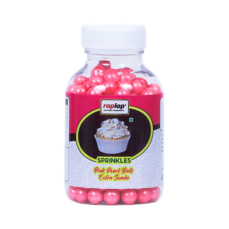 Raplap Sprinkle Pearl Balls Pink Extra Jumbo 175grms