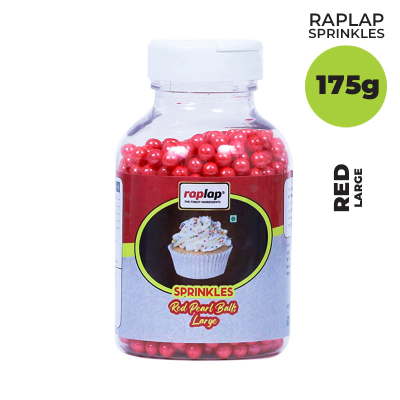Raplap Sprinkle Pearl Balls Red Large 175grms