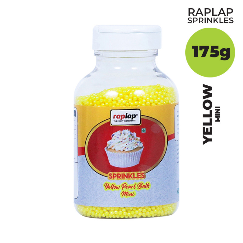 Raplap Sprinkle Pearl Balls Yellow Mini 175grms