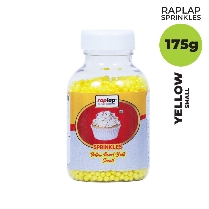 Raplap Sprinkle Pearl Balls Yellow Small 175grms
