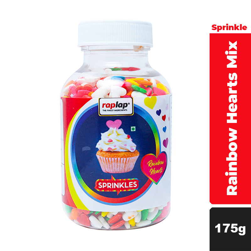 Raplap Sprinkle Rainbow Hearts Mix 175g