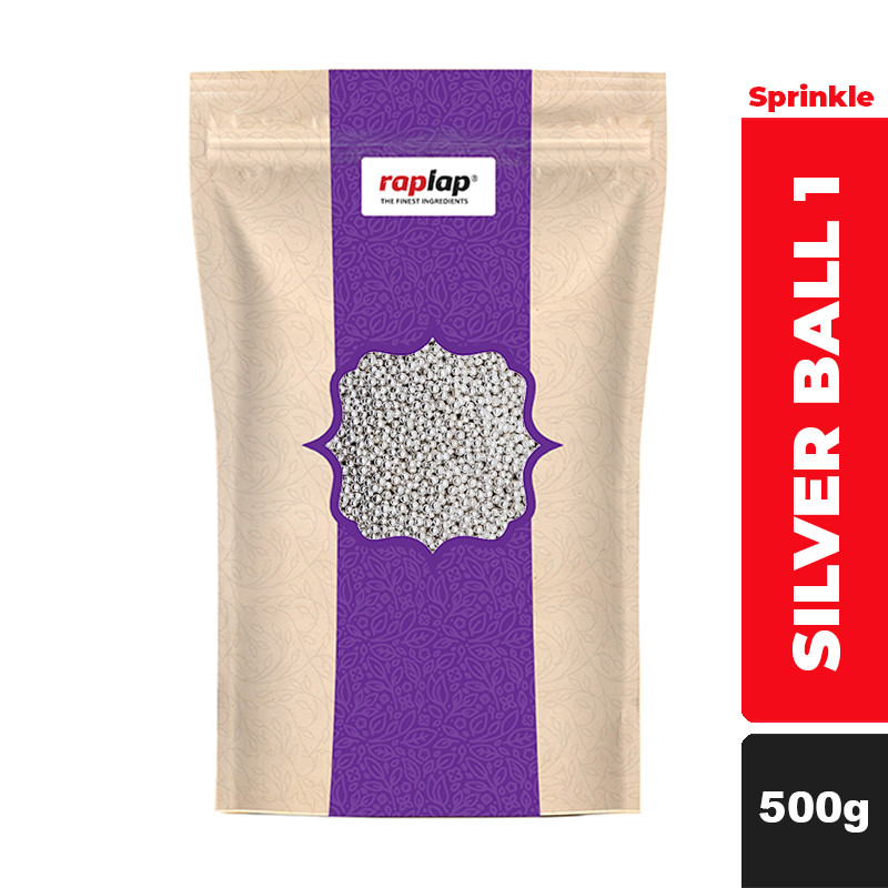 Raplap Sprinkle Silver Ball 1-500g