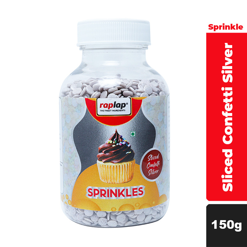 Raplap Sprinkle Sliced Confetti Silver 150g