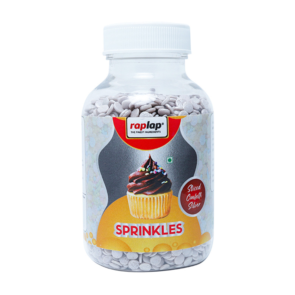 Raplap Sprinkle Sliced Confetti Silver 150g