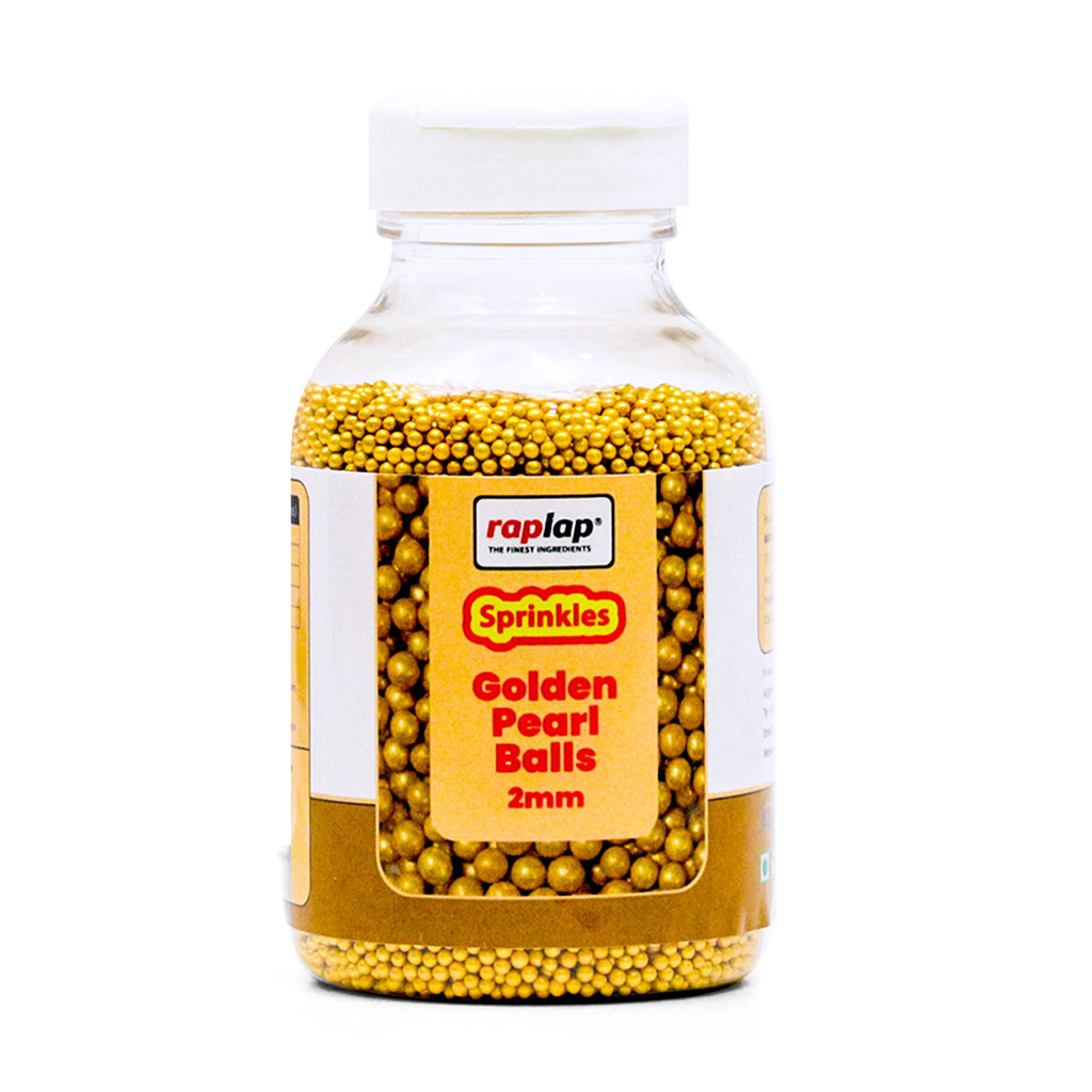 RAPLAP Sprinkles Golden Pearl Balls 2mm 150g
