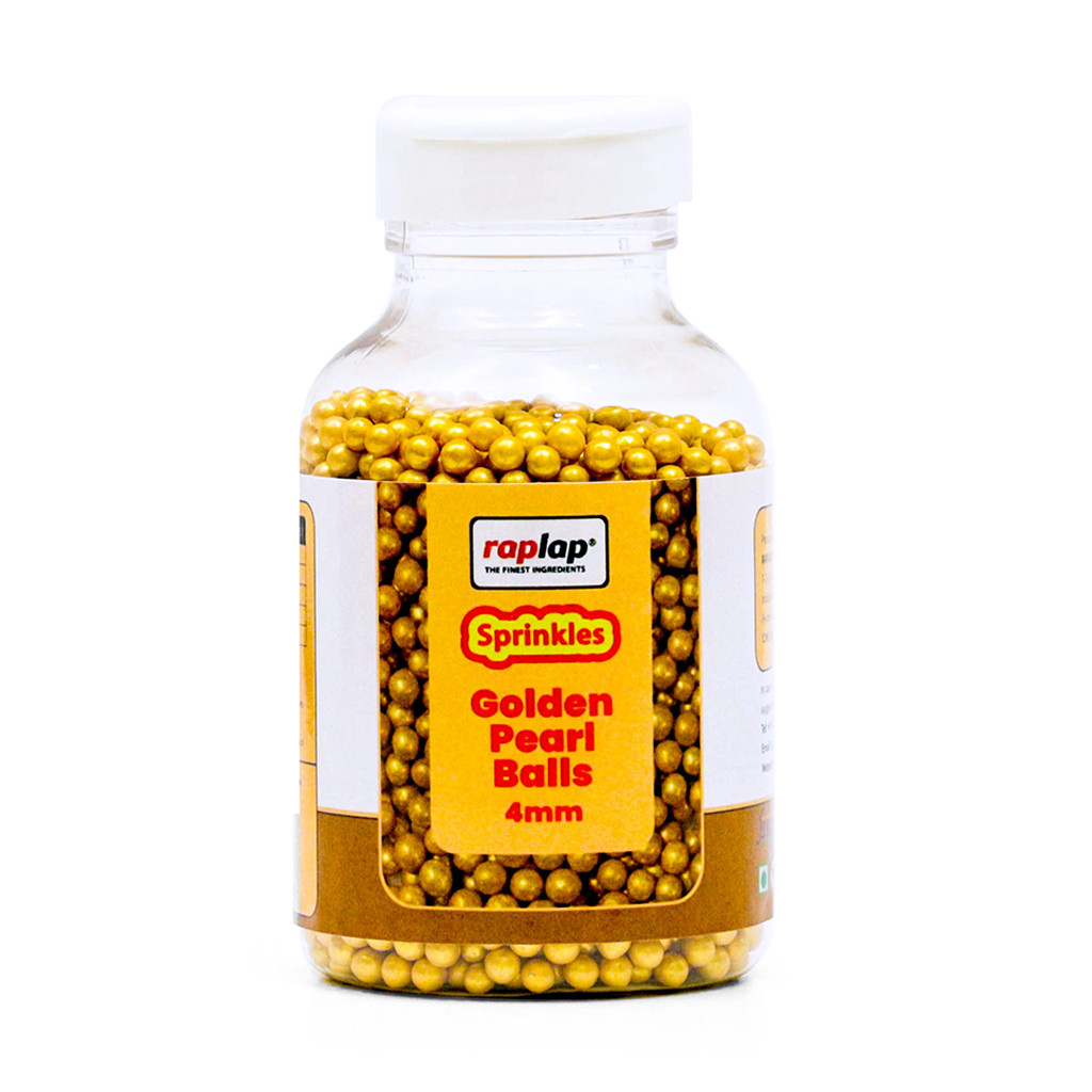 RAPLAP Sprinkles Golden Pearl Balls 4mm 175g