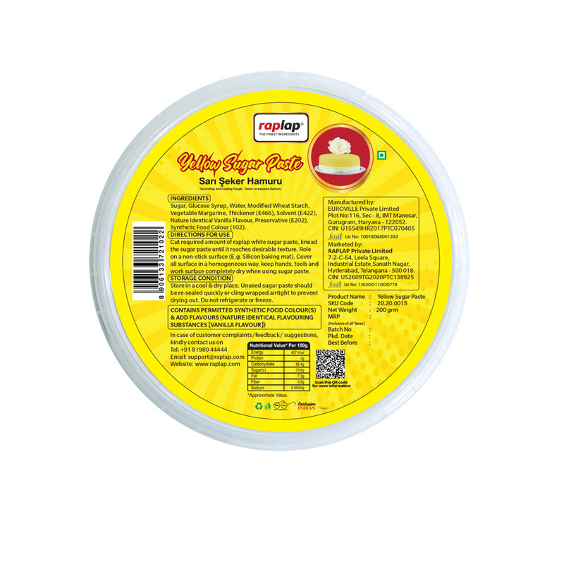 Raplap Yellow Sugar Paste 200g