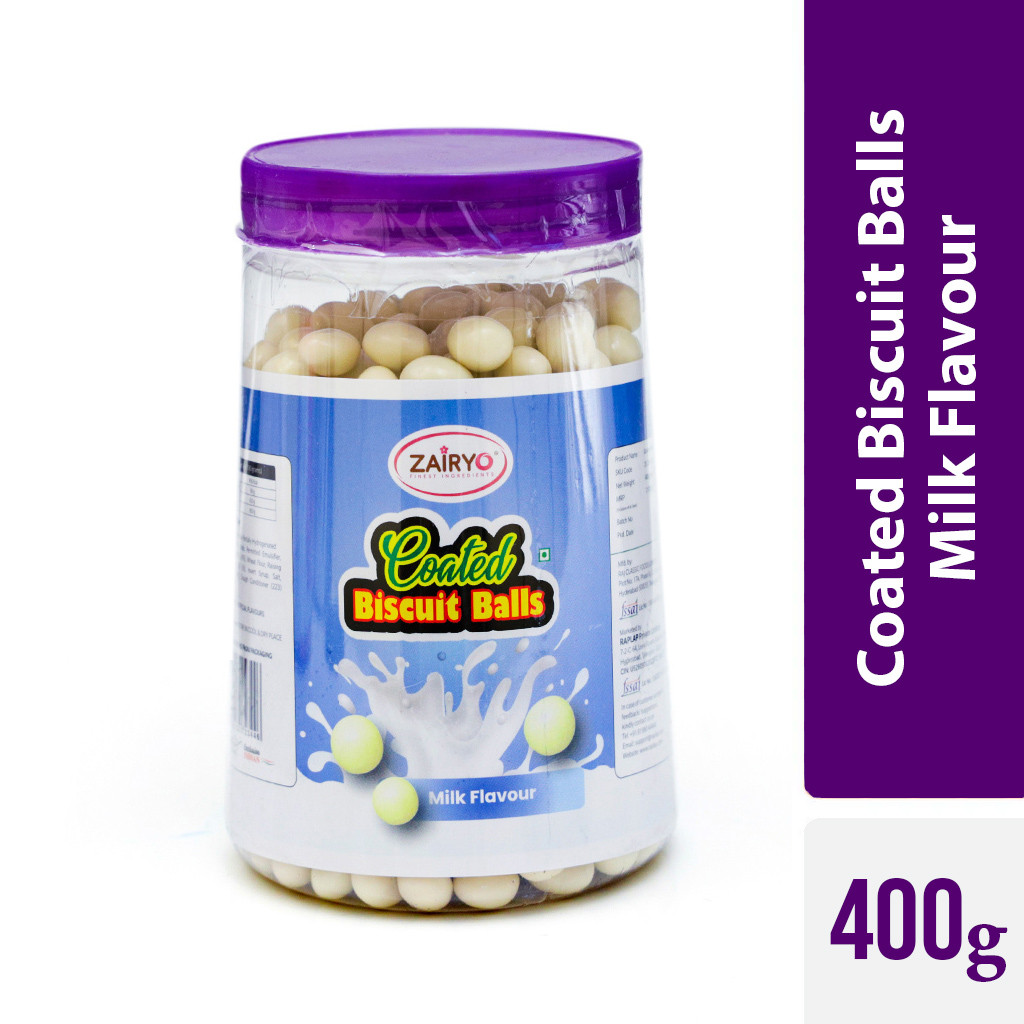 ZAIRYO Coated Biscuit Balls Milk Flavour - 400g