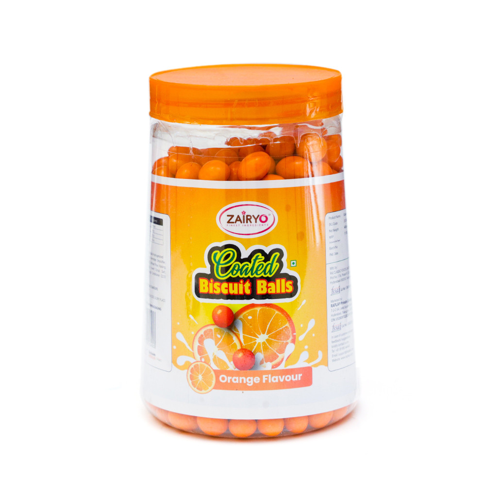 ZAIRYO Coated Biscuit Balls Orange Flavour - 400g