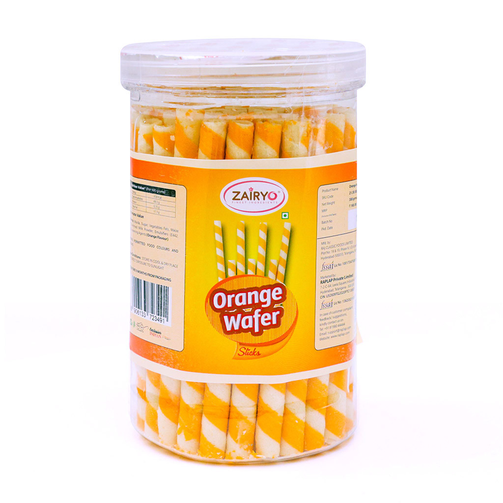 Zairyo Orange Wafer Sticks 300g