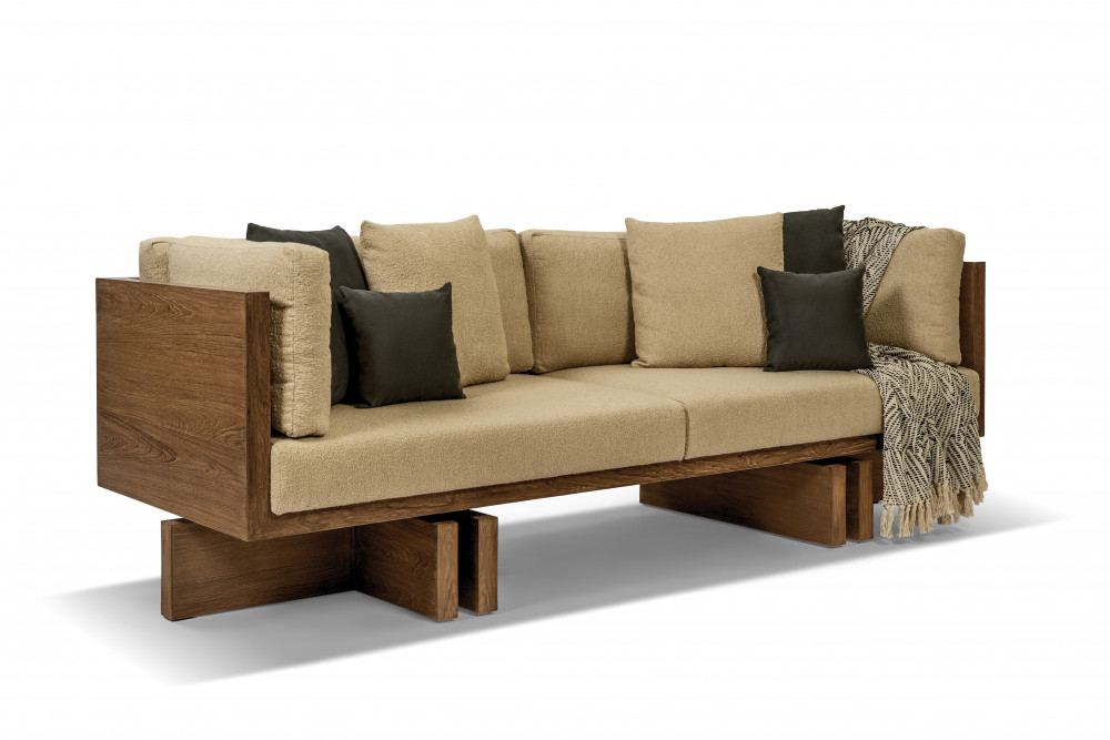 Plinth Wooden Sofa