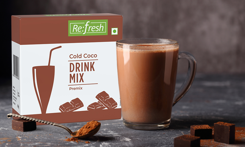 Instant cold coco powder
