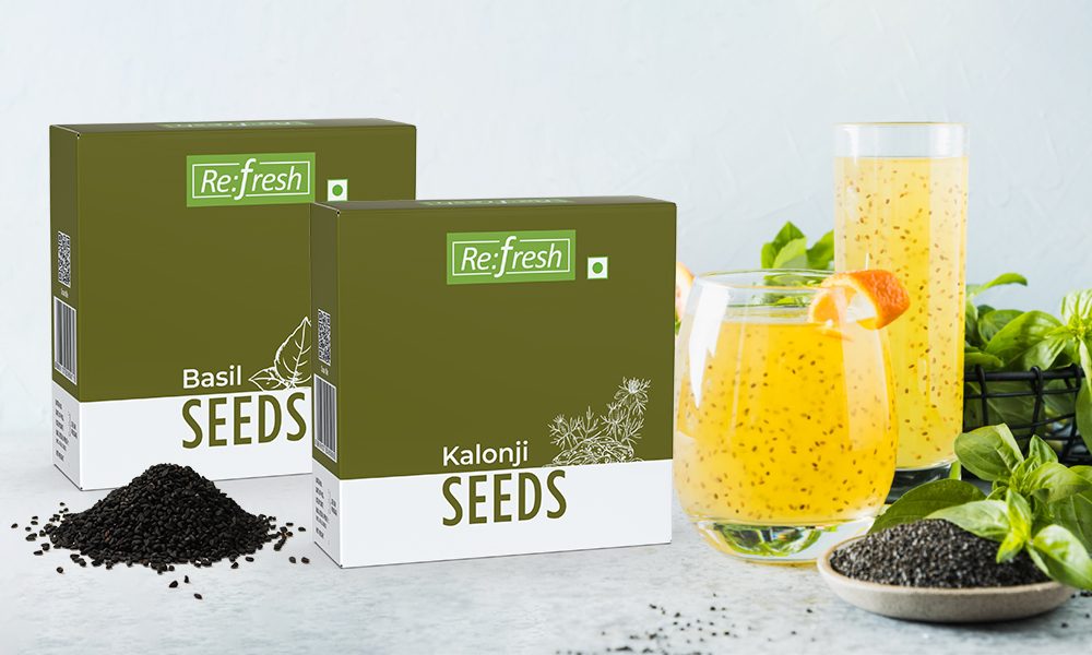 Basil Seeds and Kalonji Seeds