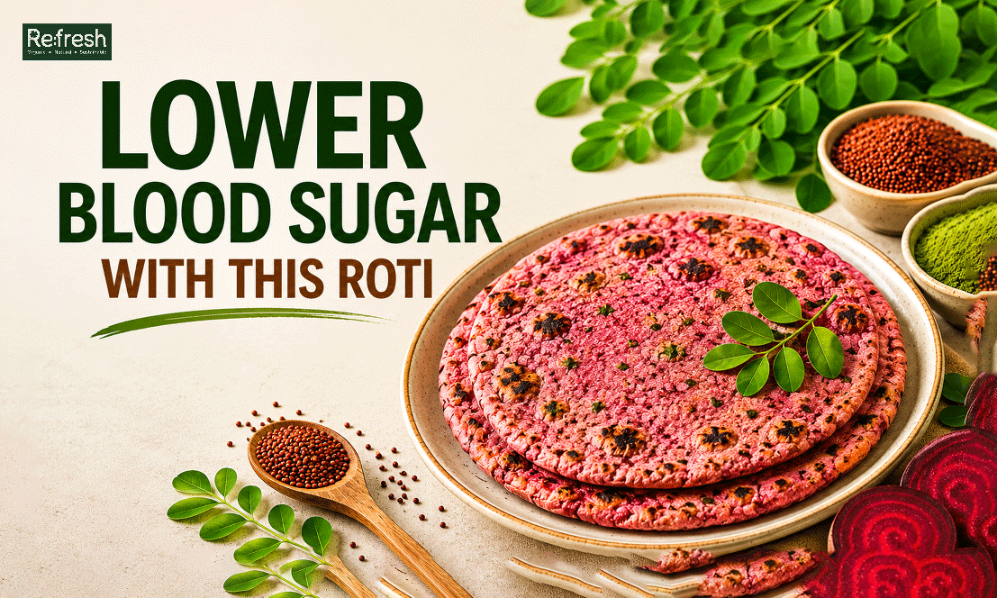 moringa beetroot ragi roti for blood sugar