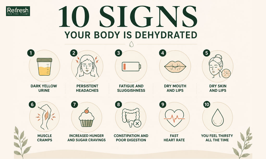 Comprehensive Chart on Symptoms of Dehydration