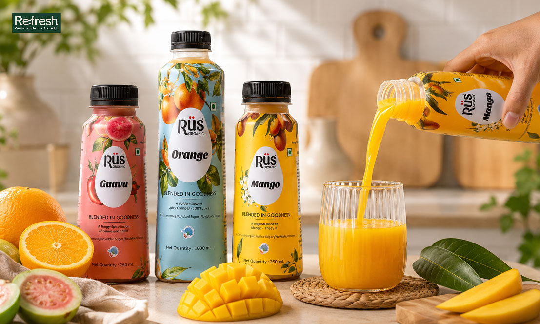 Assorted Clean Nutrient Rich Cold Pressed Fruit Juices