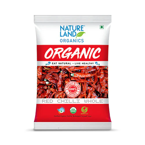 Natureland Red Chilli Whole - 50 Gm