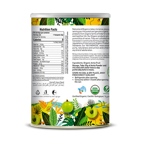 Natureland Organics Amla Powder 100g Organic Indian Gooseberry Powder