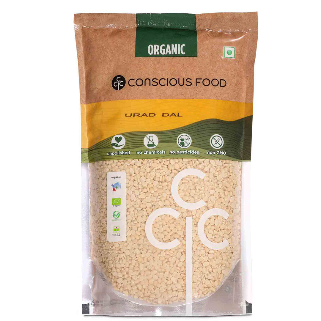Conscious Food Split Black Gram Urad Dal - 500 Gm