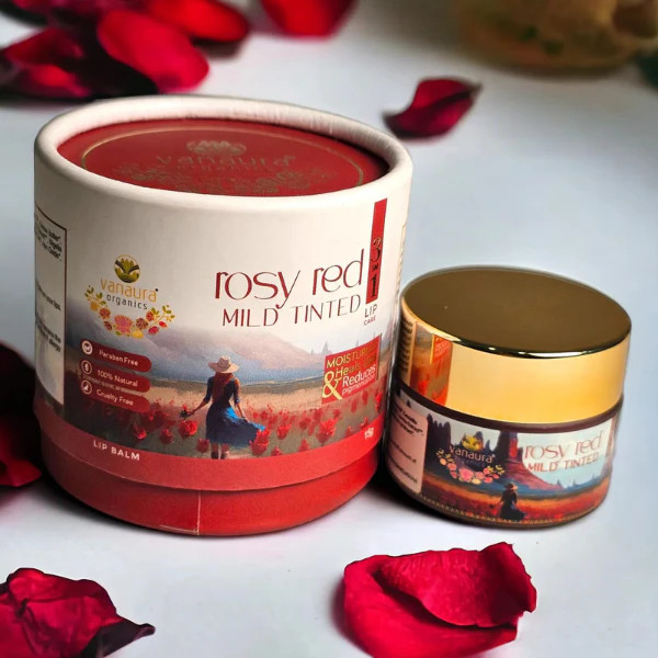 Image of Rosy red 3 in 1 lip balm - 15 gm