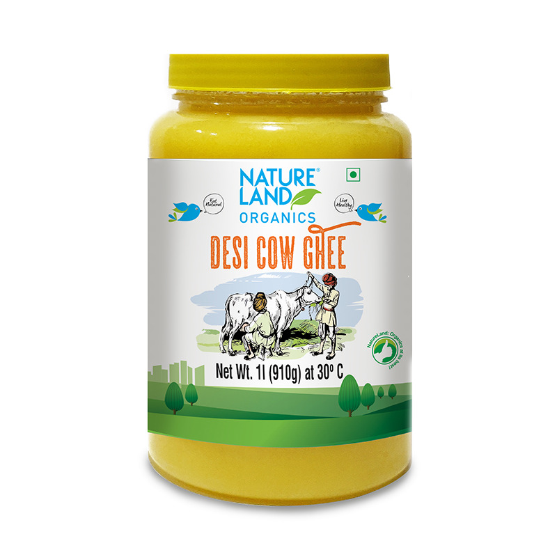 Natureland Premium Cow Ghee - 1 Ltr Traditional Bilona Method