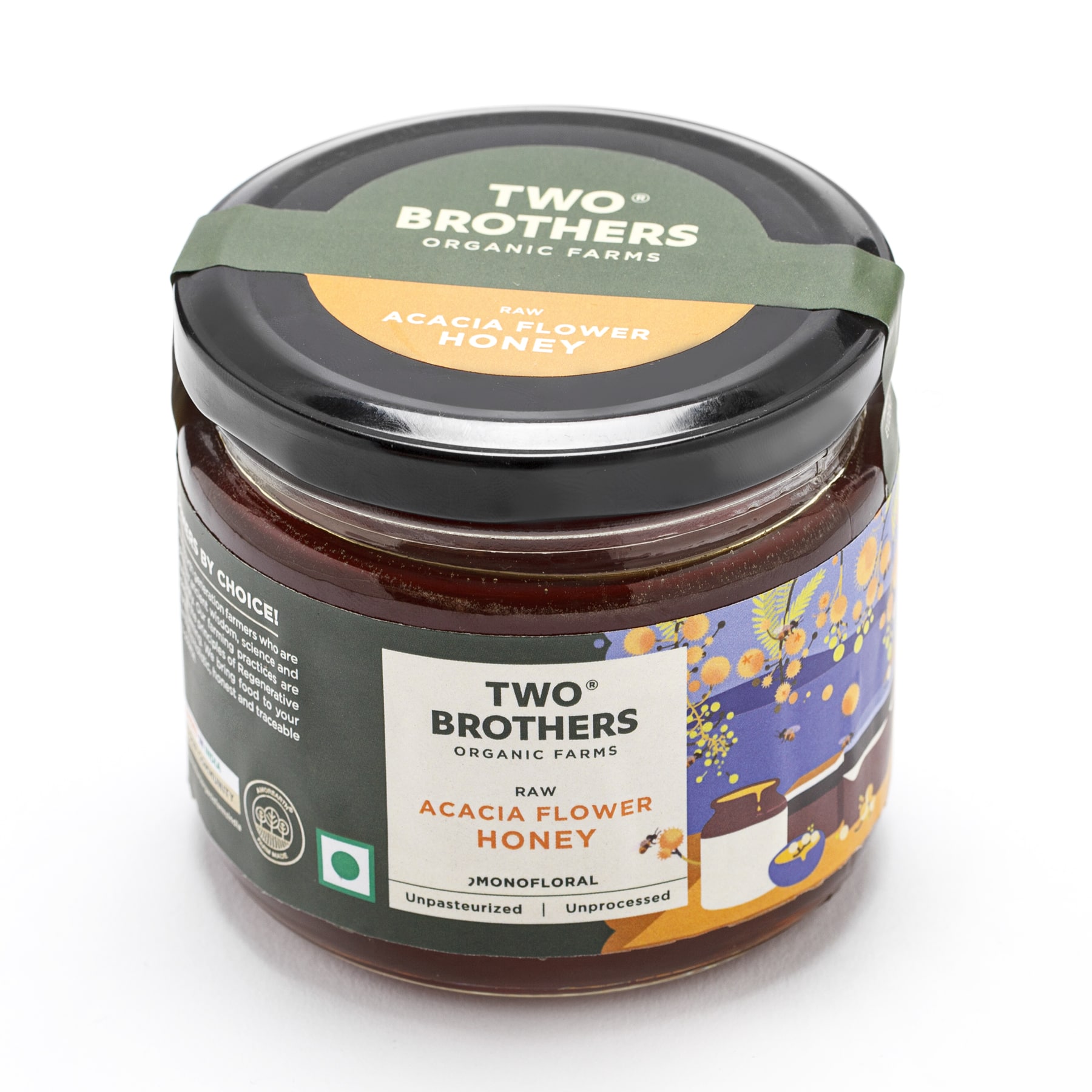 Two Brothers Acacia Honey Raw Mono-Floral Unfiltered350g
