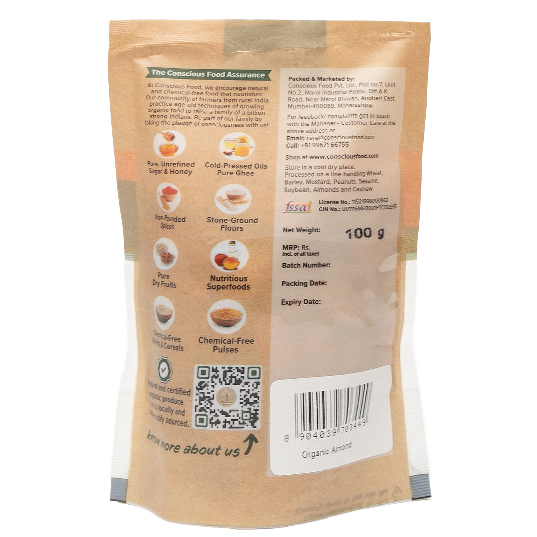 Conscious Food Almonds - 100 Gm