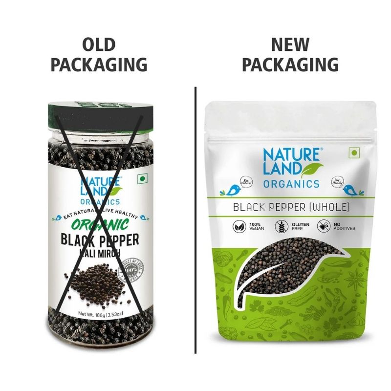 Natureland Black Pepper Whole - 100 Gm
