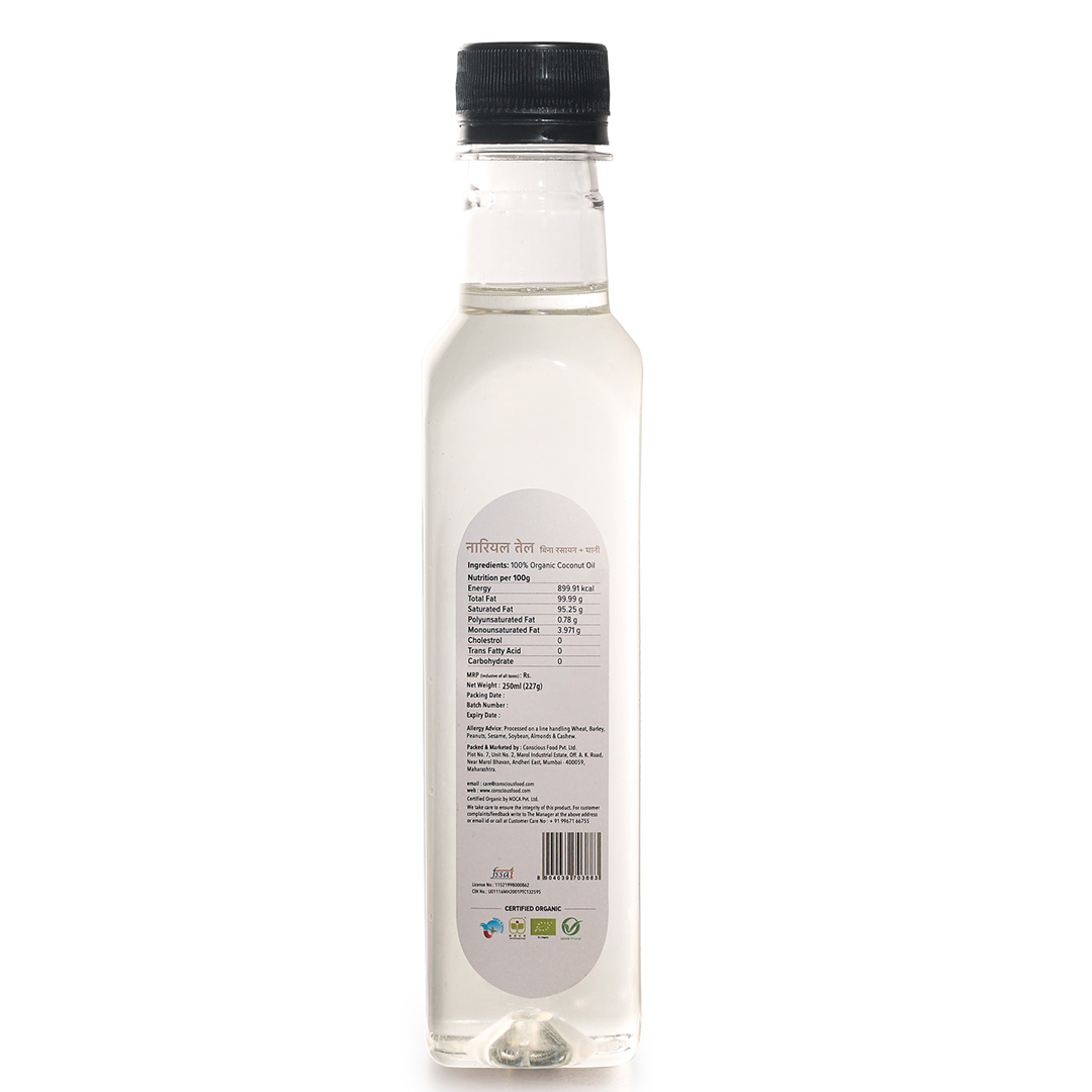 Conscious Food Cold Pressed Coconut Oil - 250 Ml