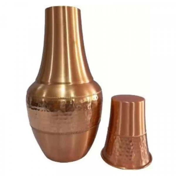 Image of Copper Venus Pot - 1000ml | Ayurvedic, Keeps Water Fresh | Traditional Copper Water Storage | Tamba Pot