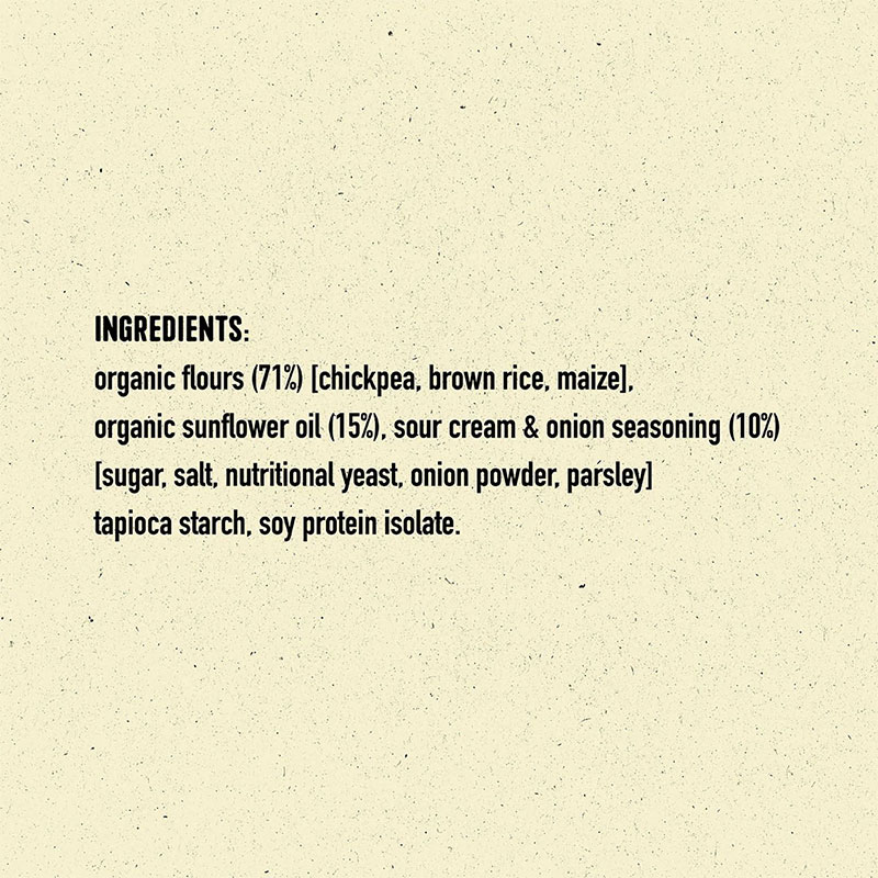 Nourish Organics Popeas Cream  Onion 60g  Protein Puffs