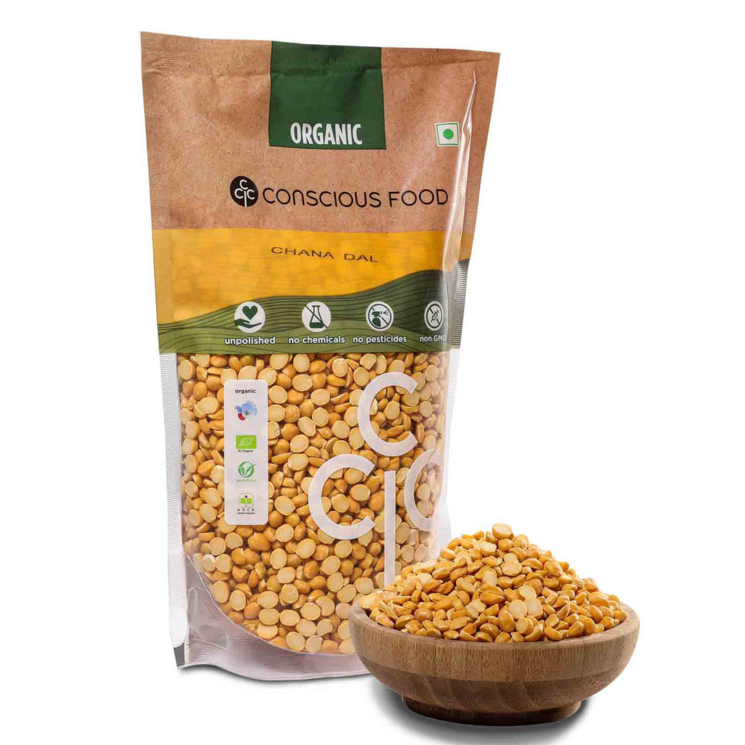 Conscious Food Split Bengal Gram Chana Dal - 1 Kg