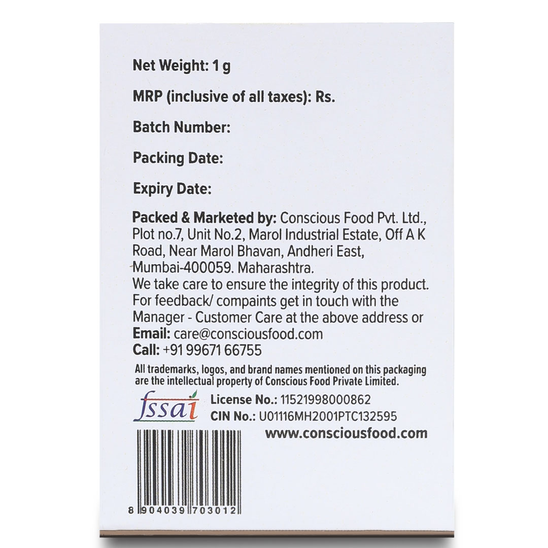 Conscious Food Saffron - 1 Gm