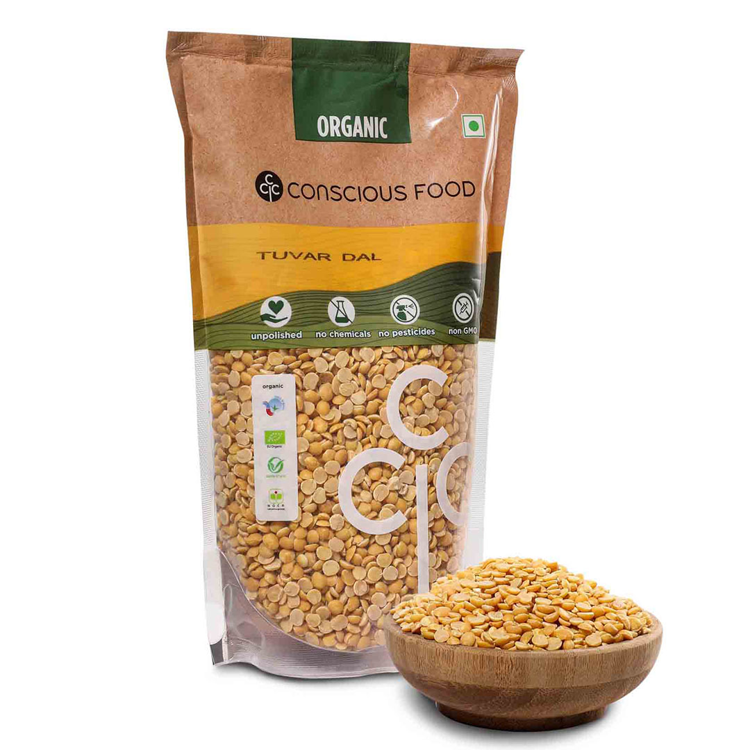 Conscious Food Pigeon Pea Tuvar Dal - 1 Kg