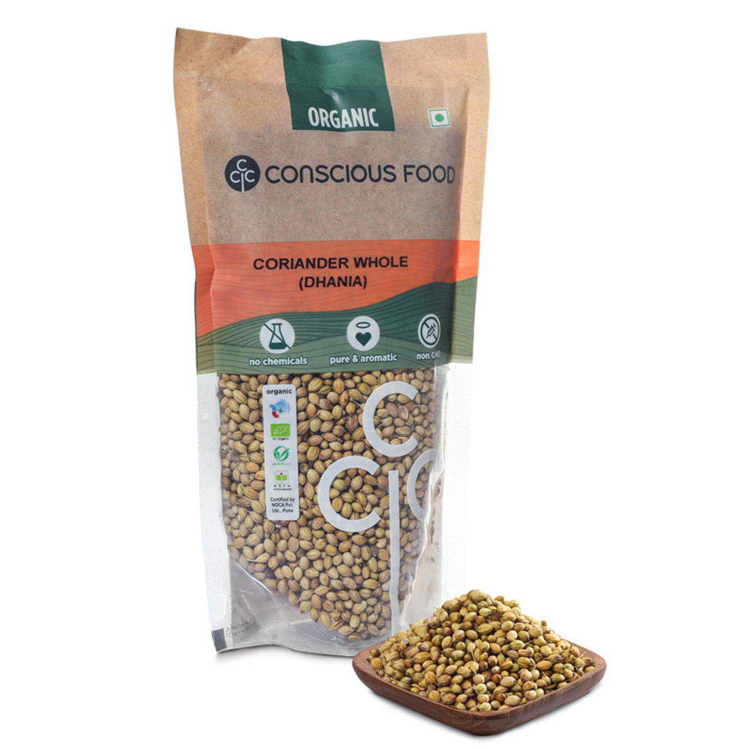 Conscious Food Coriander Whole Dhania - 100 Gm