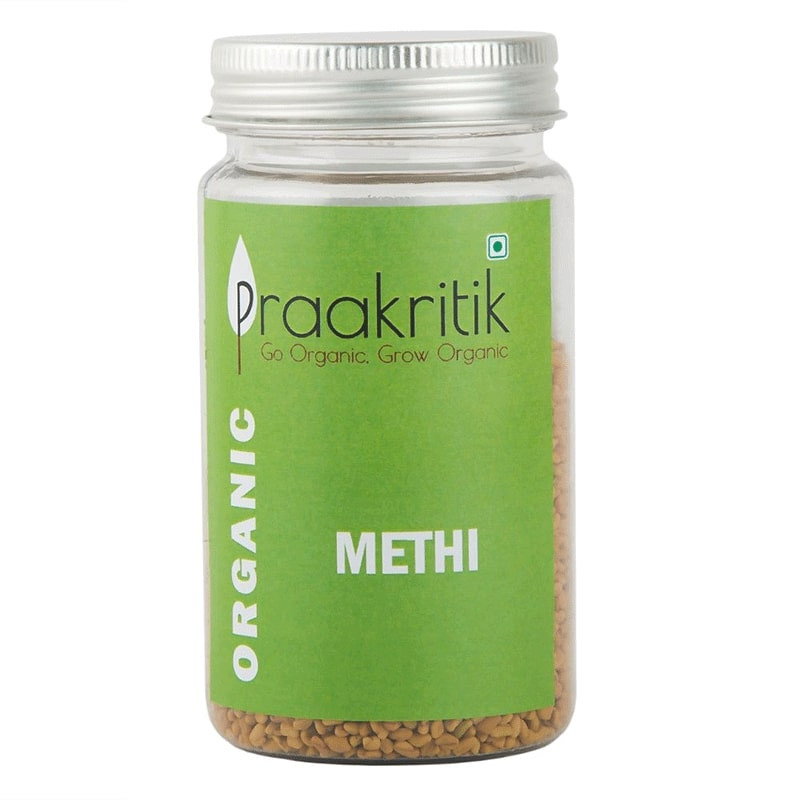 Praakritik Organic Methi Fenugreek Seeds Whole Methi Dana 100 grams