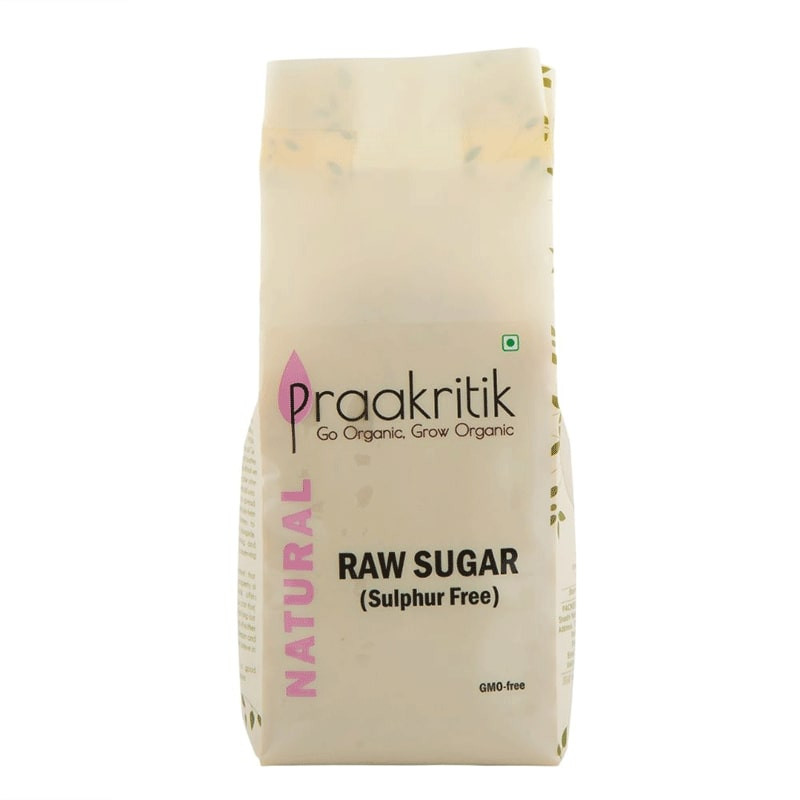 Praakritik Natural Raw Sugar Sulphur Free Organic Water Soluble Vegetarian Daily Use Natural Sugar 500Gm