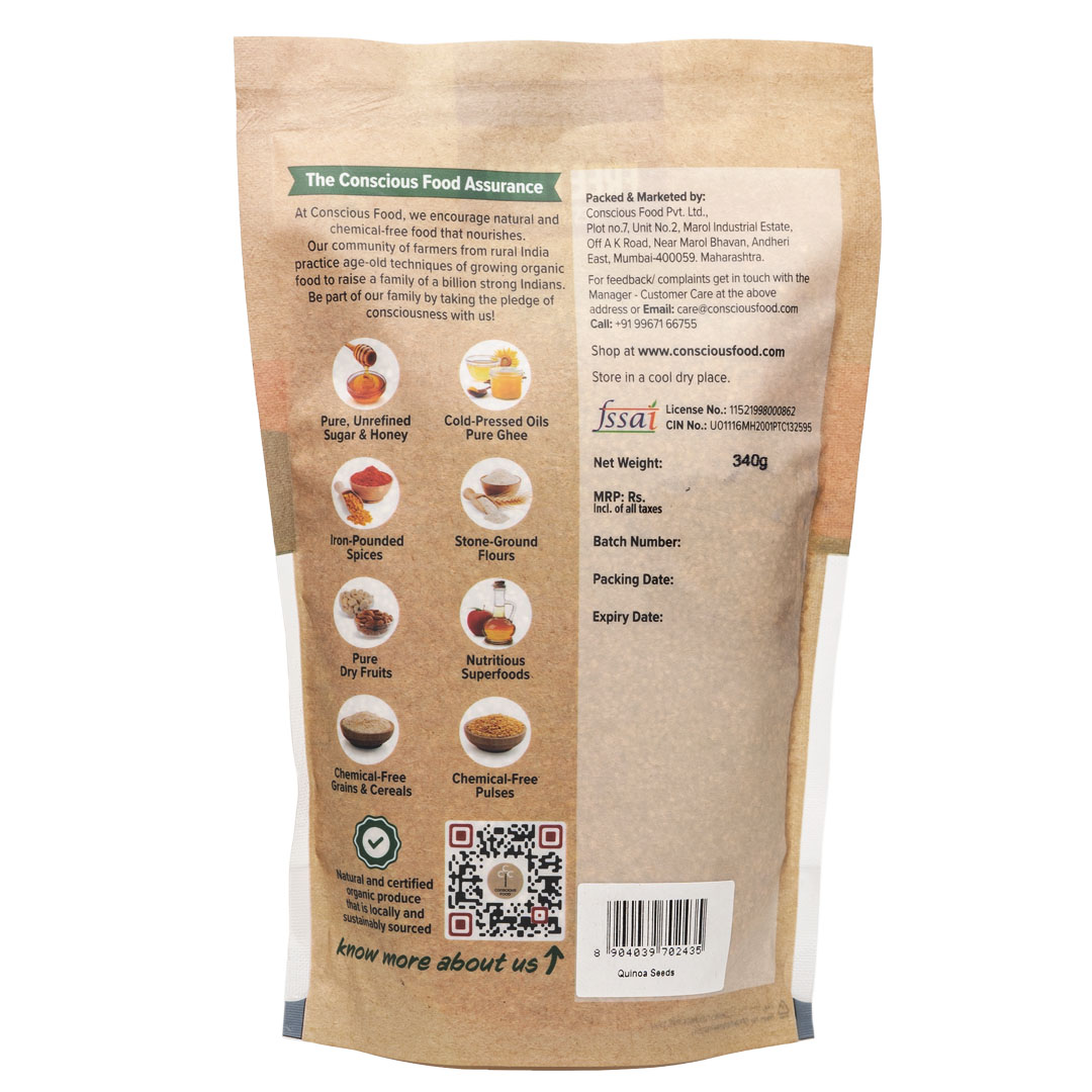 Conscious Food Quinoa Seeds - 340 Gm